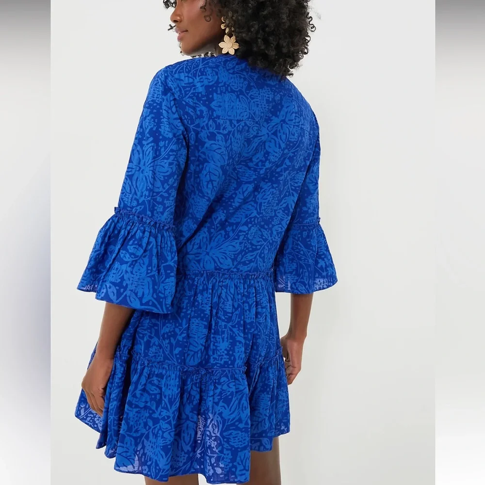 HYACINTH HOUSE

Blue Tiered V-Neck Quidnet Mini Dress - Picture 4 of 9